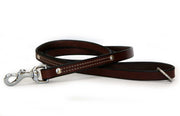 Latigo Leather Dog Leash 3/4 Inch Wide in Black, Brown, or Burgundy