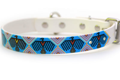 Waterproof Dog Collar - Native American Warbird Design